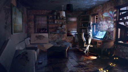 Комната в стиле киберпанк