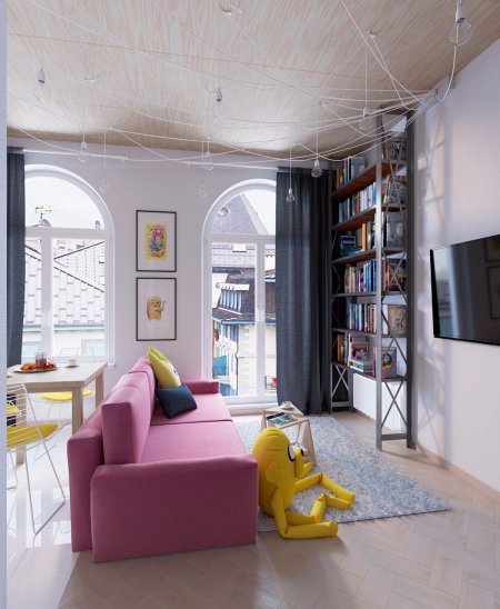 Интерьер яркий