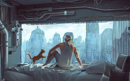 Футуризм интерьер киберпанк