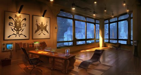 Арасака киберпанк интерьер