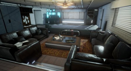 Cyberpunk комната гостиница