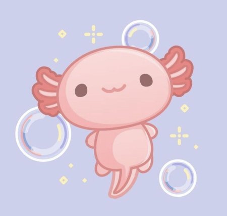 Аксолотль арт милый