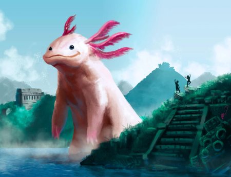 Аксолотль арт