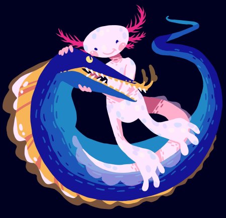 Аксолотль арт