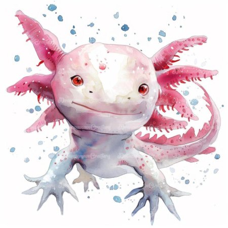 Мультяшный аксолотль