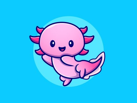 Аксолотль милый рисунок