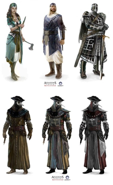 Концепты костюмов assassin's creed