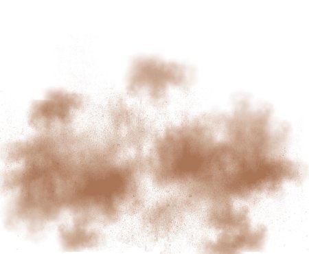 Облако пыли на прозрачном фоне