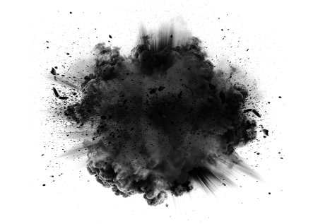 Взрыв на белом фоне