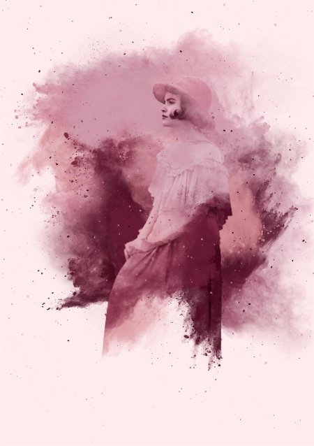 Женщина акварель