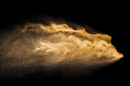 Пыль песок на черном фоне
