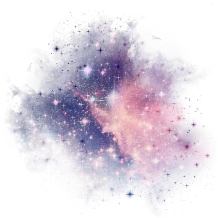 Космос на белом фоне