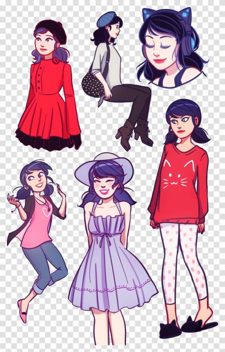 Маринетт в разных нарядах