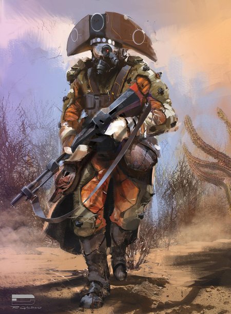 Sci fi солдат art