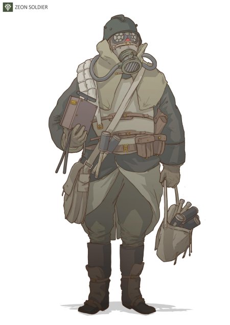 Дизельпанк арт солдат