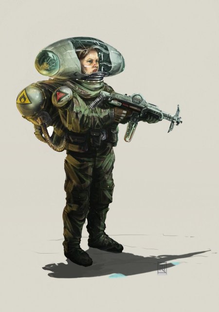 Дизельпанк арт солдат
