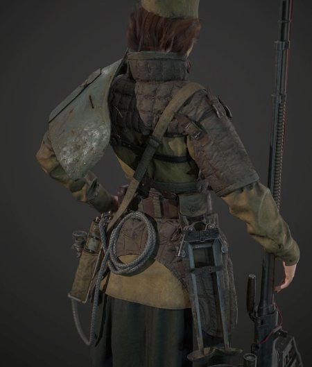Дизельпанк броня солдат снайпер