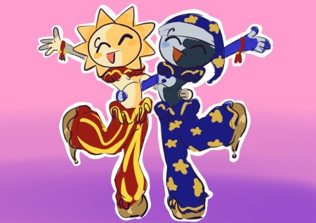 Sun and moon show