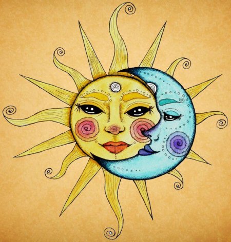 Солнце и луна символ