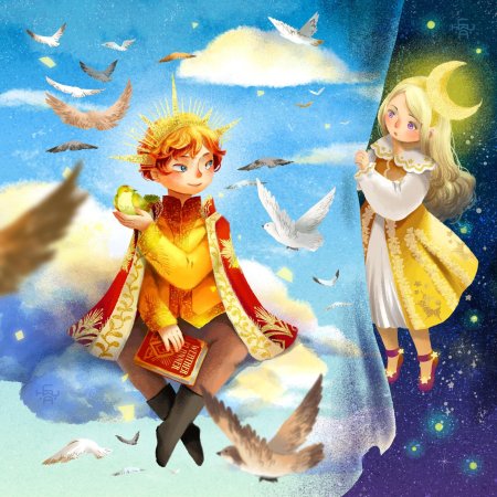 Солнце и луна аниме