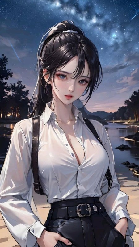 Красивая аниме девушка