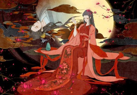 Девушка в кимоно арт