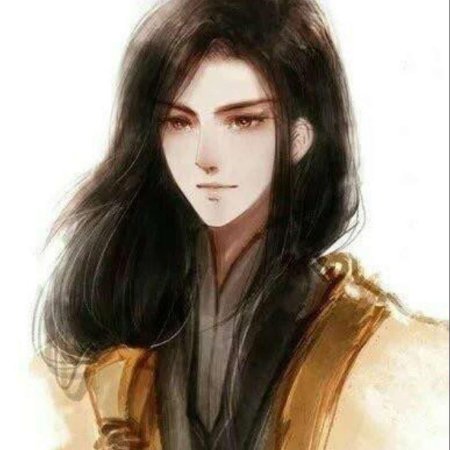 Мужчина с длинными волосами арт