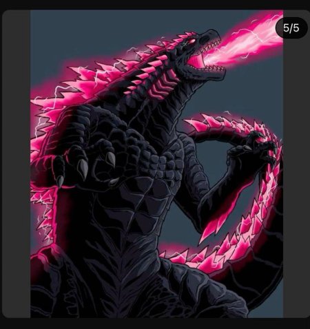 Годзилла розовый