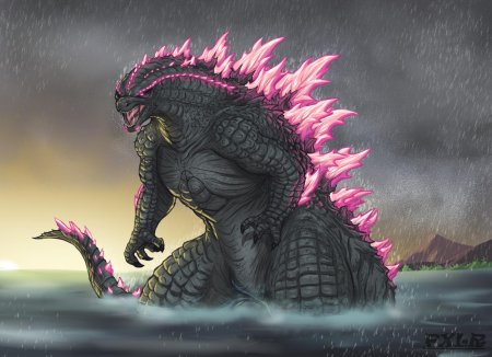 Годзилла розовый