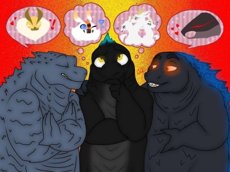 Милые комиксы годзилла