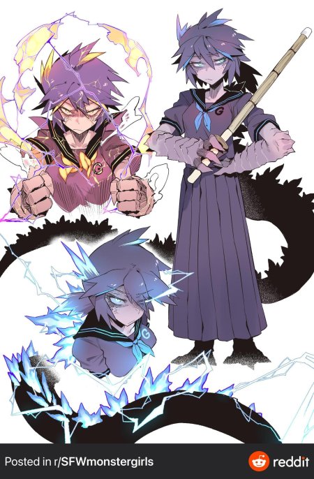 Аниме монстр герл годзилла