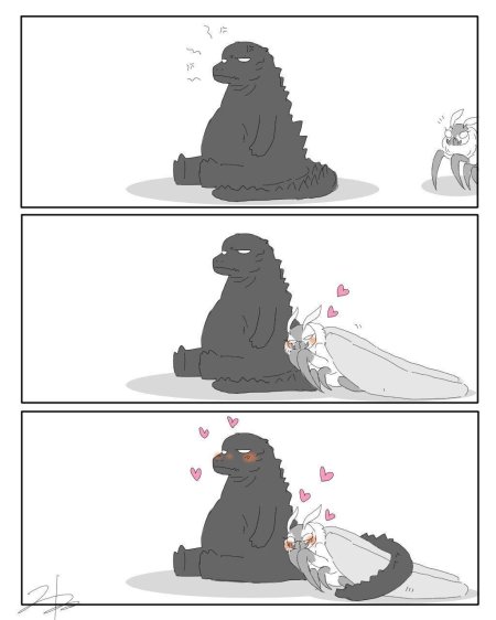 Милые комиксы годзилла