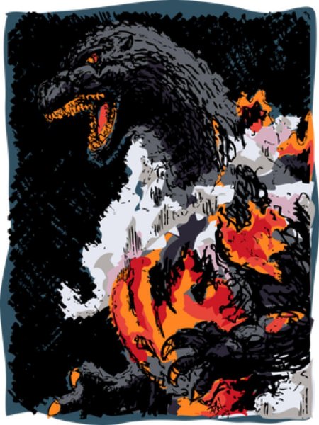 Огненная годзилла