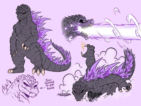 Рисунки годзилла