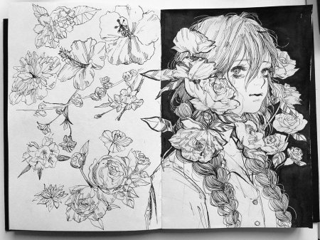 Рисунки тушью