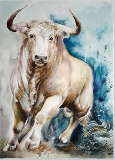 Бык живопись