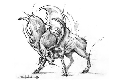 Эскиз быка
