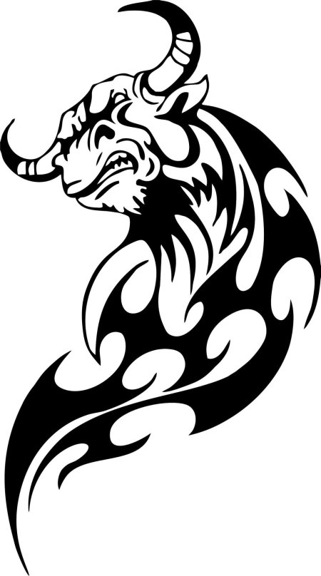 Наклейка бык на авто