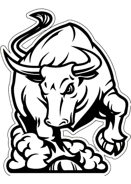 Наклейка бык