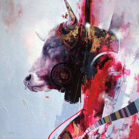 Абстрактная живопись корова