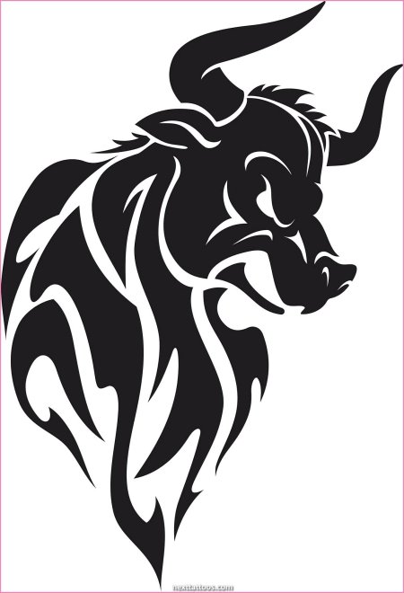 Наклейка бык на авто