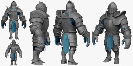 Рыцарский доспех в blender d