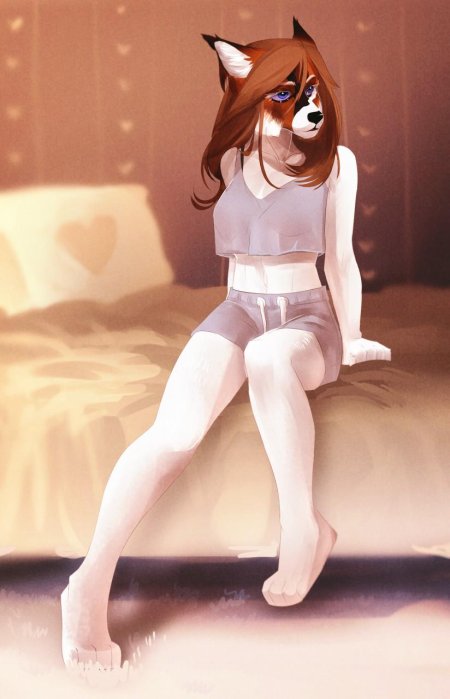 Рыжий волк фурри