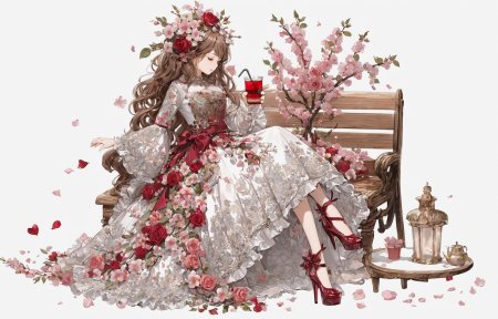 Красивая аниме девушка