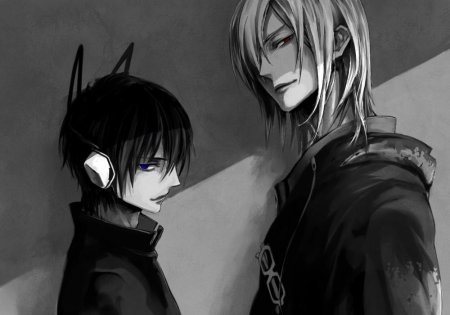 Аниме парень с черными волосами