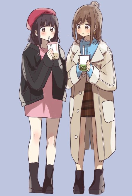 Парные аниме подруги