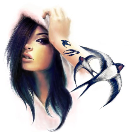 Красивая девушка рисунок