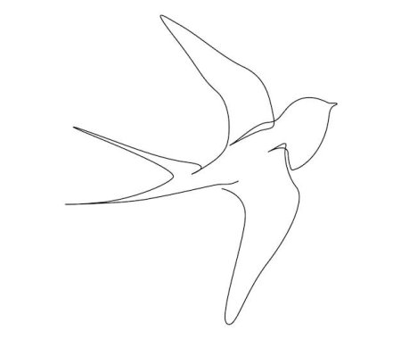 Ласточка раскраска для детей