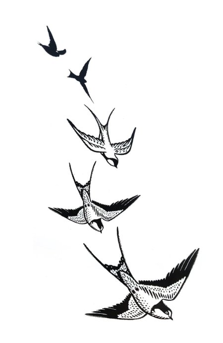 Ласточка тату