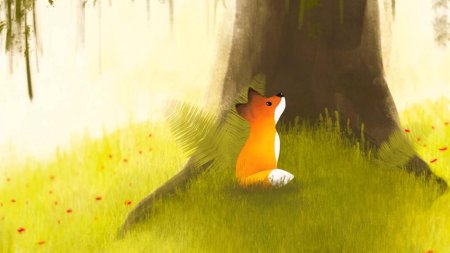 Пейзаж с лисой